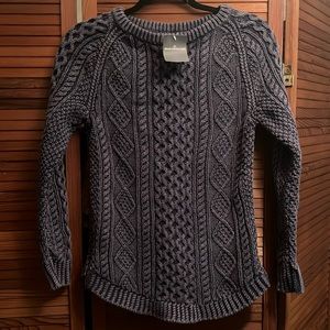 LL Bean Signature Cotton Fisherman Tunic Sweater Washed